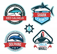 Fish Logo Badges